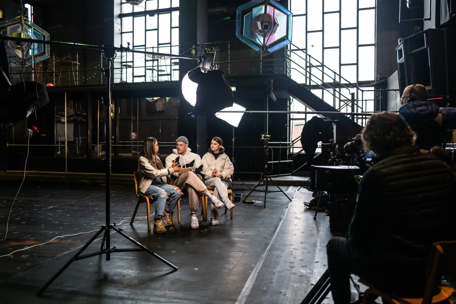 Filming disco lights
